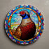 Norman the Pheasant Circular Glass Suncatcher Worktop Saver